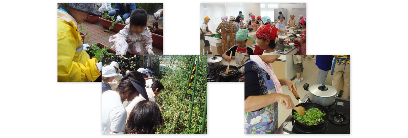 DAI（ディーエイアイ）のワークショップ事例｜南千里丘エコイクプロジェクト　▶野菜づくり